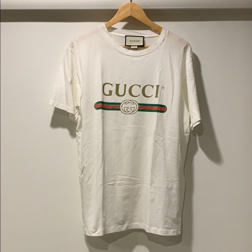 🌟SOLD🌟 Gucci Applique’d Distressed T-Shirt - Picture 6 of 8